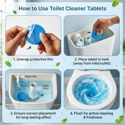 🚽 Toilet Cleaning Tablet (10 pcs) | Automatic Cleaner & Deodorizer 🔥 Limited Offer – Buy Now!