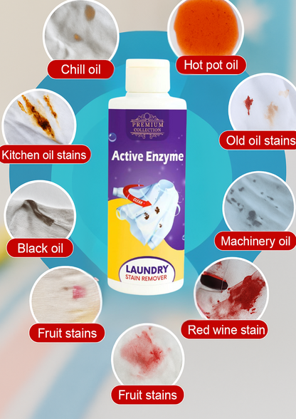 🧴✨ Laundry Stain Remover – Active Enzyme Power 💧 (Pack of 2, 100ml)